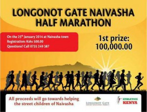 Longonot Gate half-marathon, Naivasha (Kenya) 25/01/2014