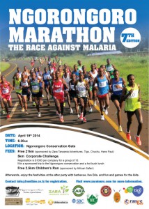 7e semi-marathon de Ngorongoro, (Tanzanie) 19/04/2014