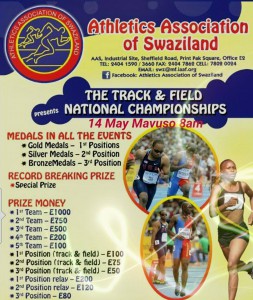 Championnats du Swaziland, Manzini 14/05/2016