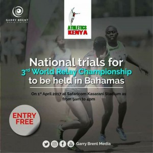 Sélections kenyanes pour les mondiaux de relais, Nairobi 1/04/2017