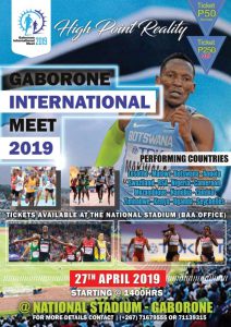 Meeting international de Gaborone (Botswana) 27/04/2019